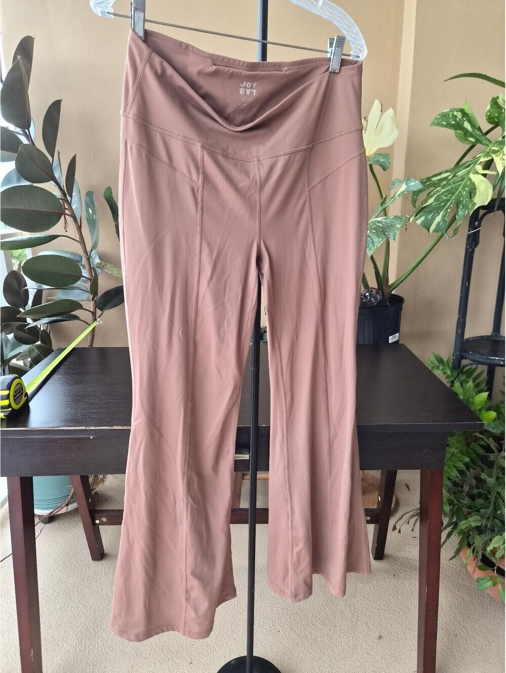 JoyLab Women’s High-Waisted Flare Yoga Pants Dusty Rose Size XL